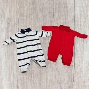 Polo Striped Cotton Rugby Coverall